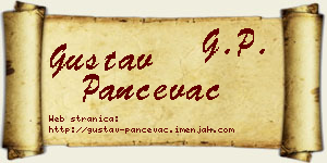 Gustav Pančevac vizit kartica